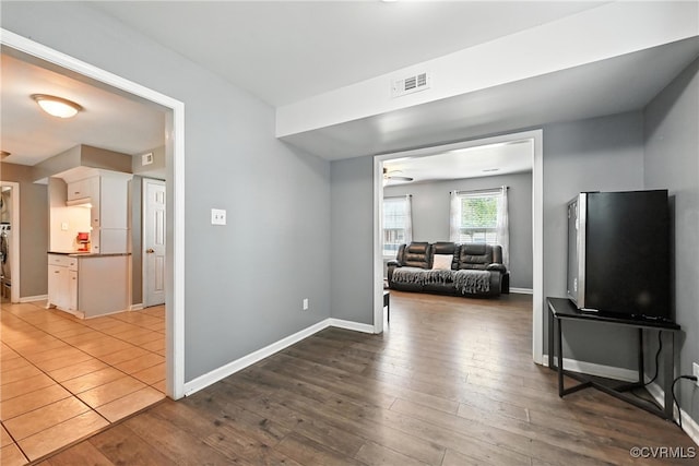 16731 Amherst Oak Ln, Chesterfield, VA 23834 - living room with a ceiling fan and wood finished floors
