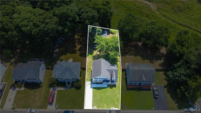 16731 Amherst Oak Ln, Chesterfield, VA 23834 - aerial view of property and surrounding area featuring property parcel outlined