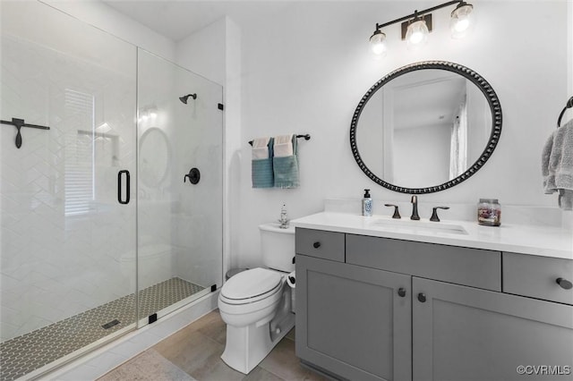 12340 Purbrook Walk, Henrico, VA 23233 - full bathroom with vanity, a stall shower, and tile patterned floors