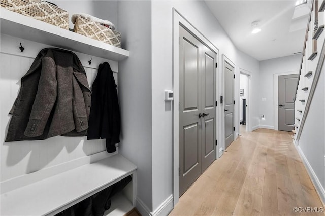 12340 Purbrook Walk, Henrico, VA 23233 - mudroom with light wood-style floors and baseboards