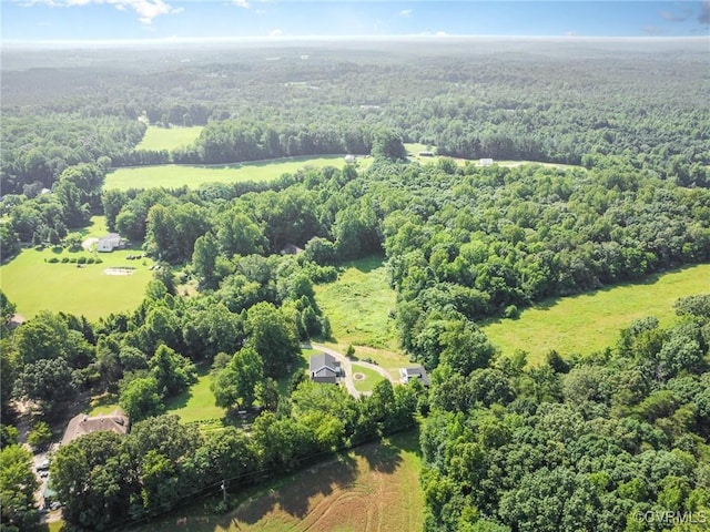 24 Hummingbird Ln, Cumberland, VA 23040 - aerial view of a heavily wooded area
