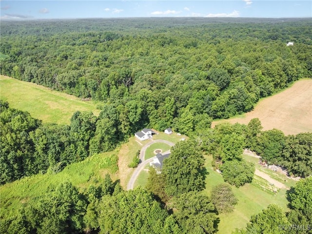 24 Hummingbird Ln, Cumberland, VA 23040 - aerial view of property's location with a heavily wooded area