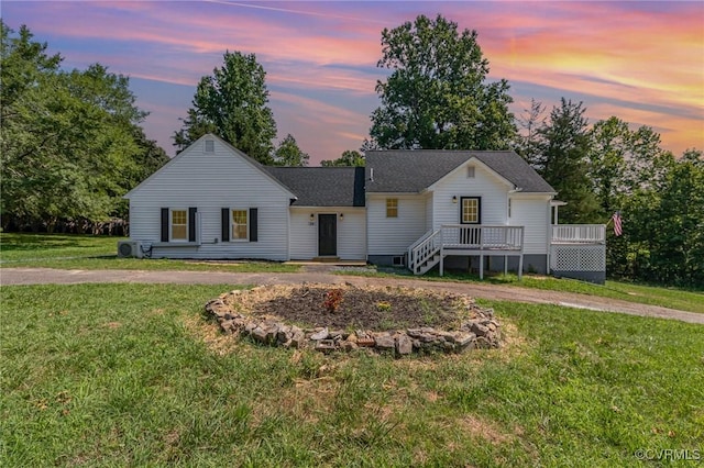 24 Hummingbird Ln, Cumberland, VA 23040 - view of front of house featuring a lawn