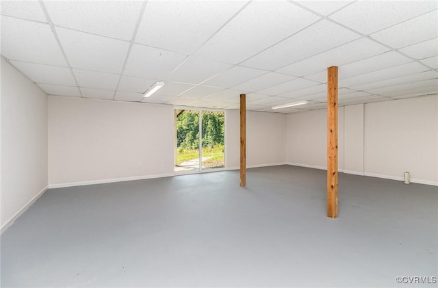 24 Hummingbird Ln, Cumberland, VA 23040 - basement featuring baseboards and a drop ceiling