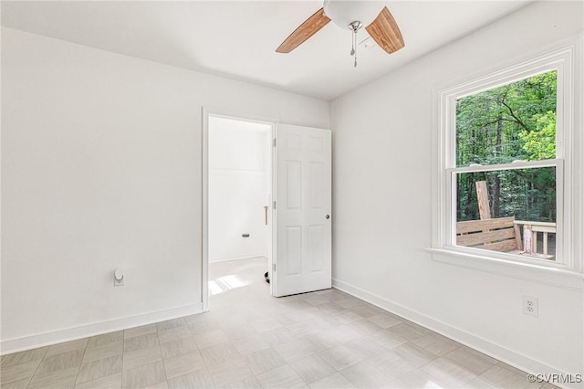 3721 Belle Meade Rd, Bumpass, VA 23024 - spare room with a ceiling fan and light floors