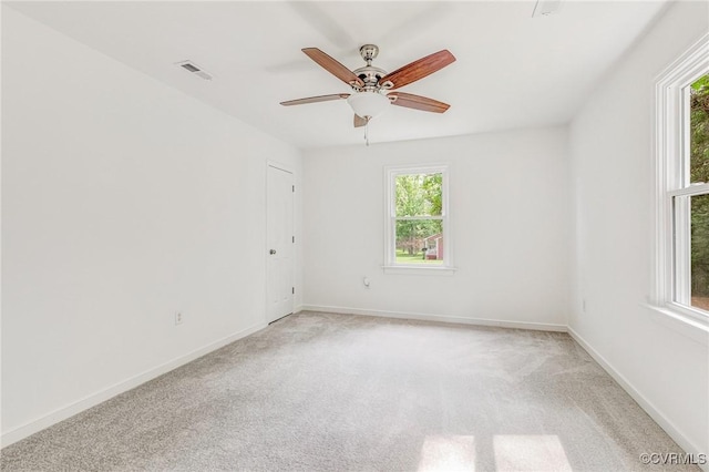 3721 Belle Meade Rd, Bumpass, VA 23024 - empty room featuring light carpet and a ceiling fan