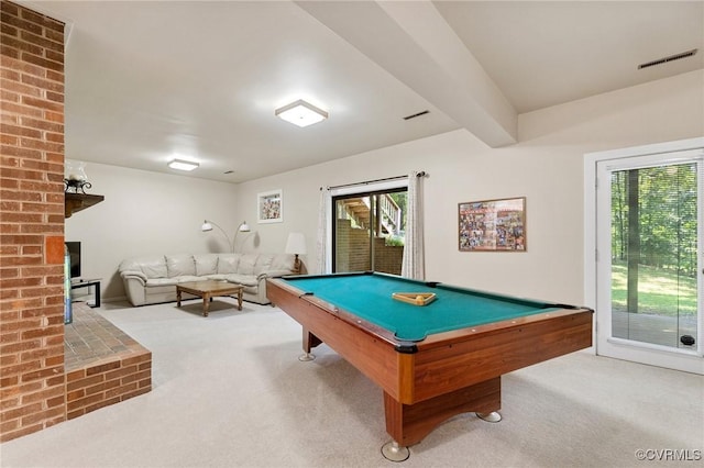 13030 River Hills Dr, Midlothian, VA 23113 - playroom with carpet floors, plenty of natural light, and billiards table