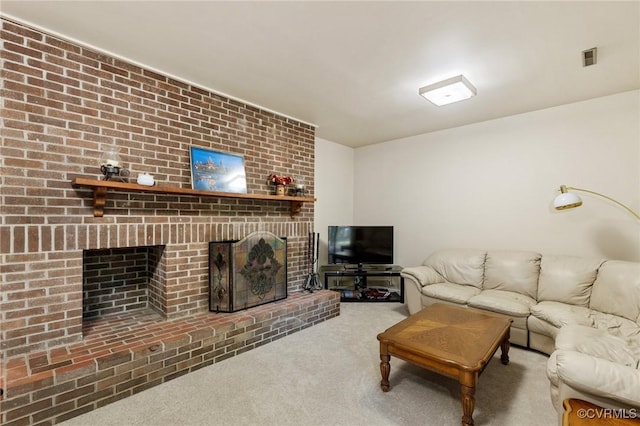 13030 River Hills Dr, Midlothian, VA 23113 - living room with a fireplace and carpet floors