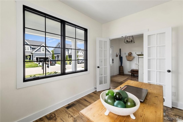 3719 Waverton Dr, Midlothian, VA 23112 - entryway featuring french doors and dark wood-style floors