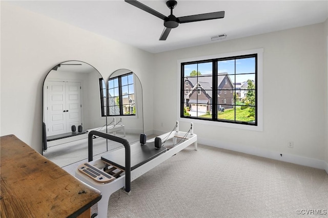 3719 Waverton Dr, Midlothian, VA 23112 - living room featuring a ceiling fan and light carpet