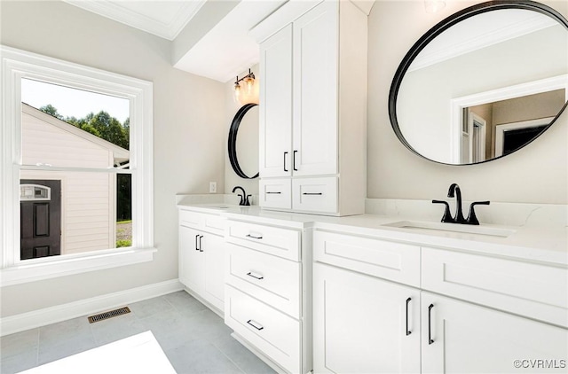 4700 New Kent, Quinton, VA 23141 - bathroom with double vanity and crown molding