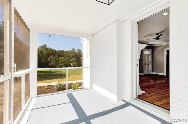 4700 New Kent, Quinton, VA 23141 - unfurnished sunroom featuring ceiling fan