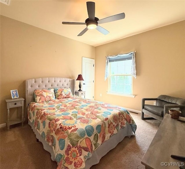 17419 Great Falls Cir, Moseley, VA 23120 - bedroom with carpet floors and ceiling fan