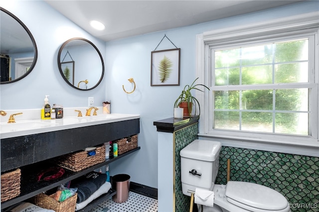 3942 Hickory Rd, Richmond, VA 23235 - bathroom with double vanity and tile patterned floors