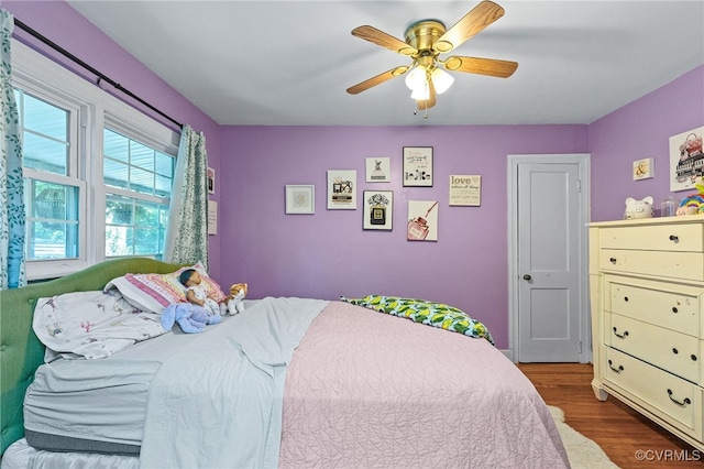 3942 Hickory Rd, Richmond, VA 23235 - bedroom featuring wood finished floors and ceiling fan