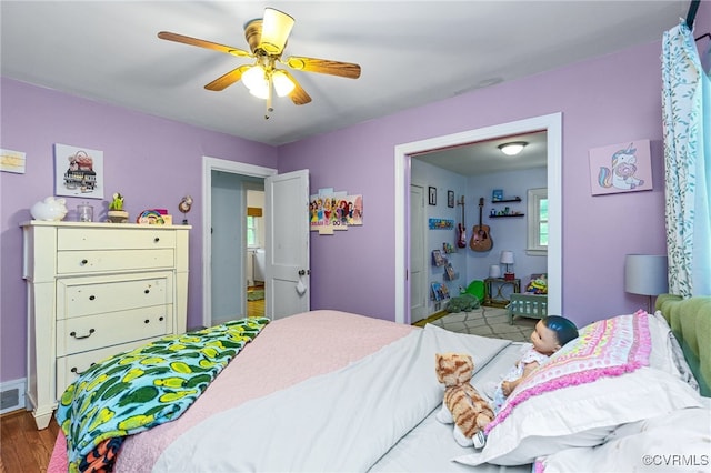3942 Hickory Rd, Richmond, VA 23235 - bedroom featuring wood finished floors and ceiling fan
