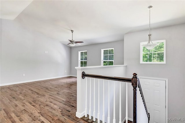 344 Land Or Dr, Ruther Glen, VA 22546 - empty room featuring wood finished floors and ceiling fan