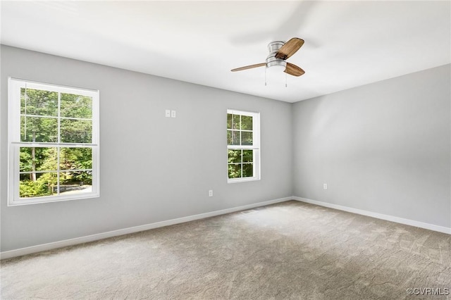 344 Land Or Dr, Ruther Glen, VA 22546 - unfurnished room with plenty of natural light, carpet floors, and ceiling fan