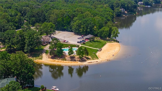 344 Land Or Dr, Ruther Glen, VA 22546 - aerial view of property's location featuring a large body of water and a pool area