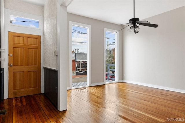 20 S Lombardy St, Richmond, VA 23220 - entrance foyer featuring hardwood / wood-style floors and a ceiling fan