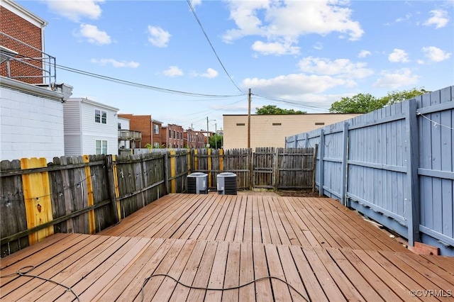 20 S Lombardy St, Richmond, VA 23220 - wooden terrace featuring a fenced backyard and a residential view