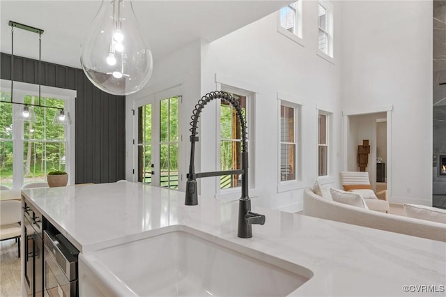 7241 Amarone Way, New Kent, VA 23124 - kitchen featuring hanging light fixtures and open floor plan