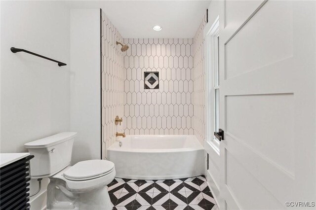 7241 Amarone Way, New Kent, VA 23124 - bathroom with  shower combination, vanity, and tile patterned floors