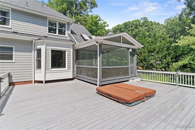 3608 Tyverton Ct, Henrico, VA 23233 - deck with a sunroom