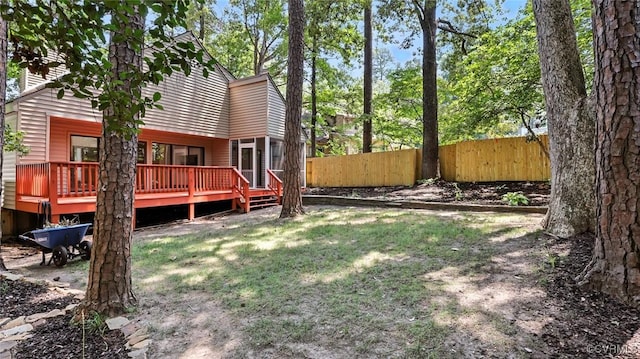636 Spirea Rd, North Chesterfield, VA 23236 - view of yard featuring a deck
