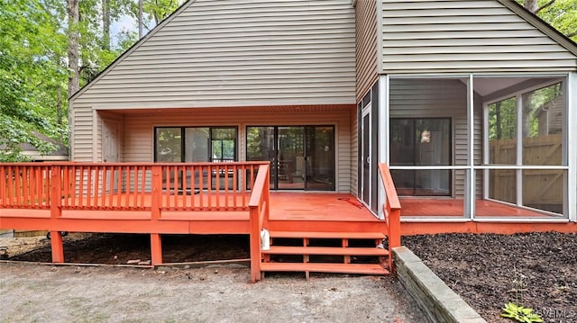 636 Spirea Rd, North Chesterfield, VA 23236 - deck featuring a sunroom