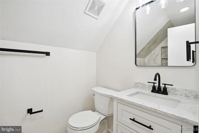4111 Mount Echo Ln, Fairfax, VA 22033 - bathroom featuring vanity and lofted ceiling
