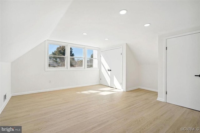 4111 Mount Echo Ln, Fairfax, VA 22033 - additional living space featuring light wood finished floors, recessed lighting, and vaulted ceiling