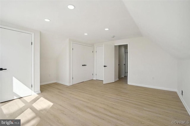 4111 Mount Echo Ln, Fairfax, VA 22033 - bonus room featuring recessed lighting, light wood finished floors, and lofted ceiling