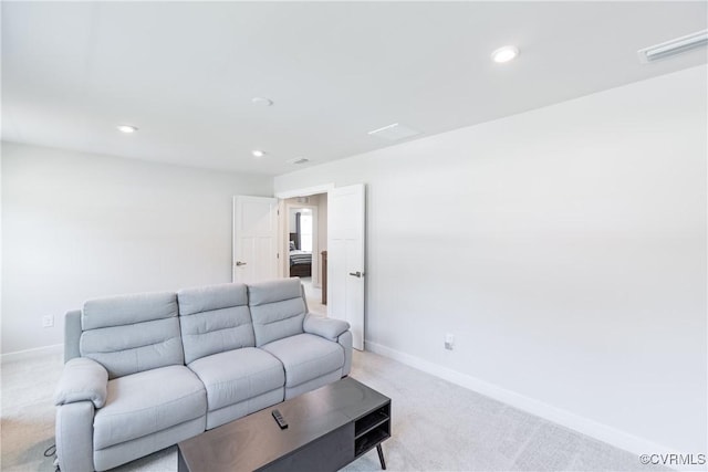14106 Botsford Ave, Chesterfield, VA 23831 - living room featuring light carpet and recessed lighting