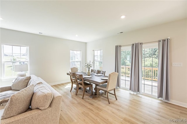 14106 Botsford Ave, Chesterfield, VA 23831 - dining space with light wood-style flooring and recessed lighting
