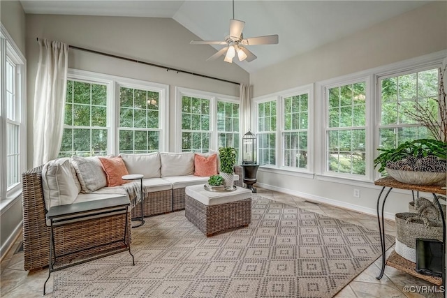3731 Rivermist Ter, Midlothian, VA 23113 - sunroom featuring lofted ceiling, plenty of natural light, and tile patterned floors