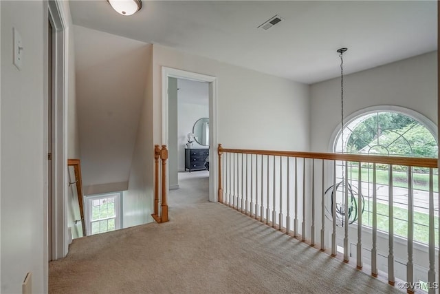 3731 Rivermist Ter, Midlothian, VA 23113 - hall featuring carpet flooring and an upstairs landing