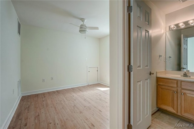 3731 Rivermist Ter, Midlothian, VA 23113 - bathroom with ceiling fan, wood finished floors, and vanity