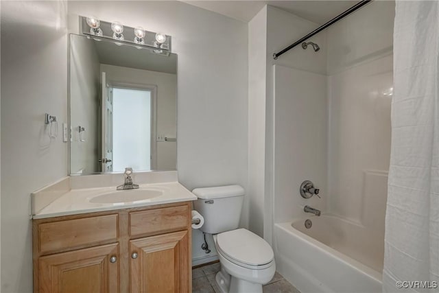 3731 Rivermist Ter, Midlothian, VA 23113 - full bathroom with vanity, shower / bathtub combination with curtain, and tile patterned flooring
