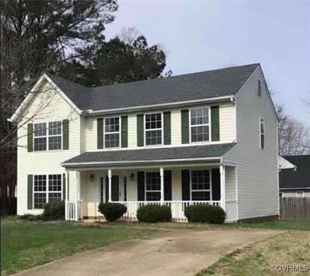 16712 Amherst Ridge Ct, Chesterfield, VA 23834 - traditional home with covered porch and a front yard