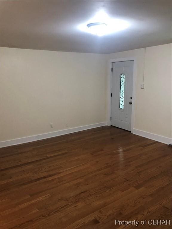 271 Bendall Ln, Mathews, VA 23109 - foyer featuring baseboards and dark wood finished floors