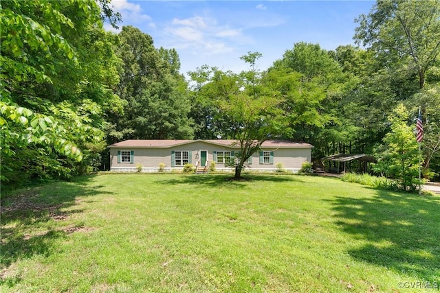 4867 Tabscott Rd, Kents Store, VA 23084 - view of green lawn featuring a carport