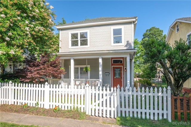 2502 4th Ave, Richmond, VA 23222 - view of front of property with covered porch and a fenced front yard
