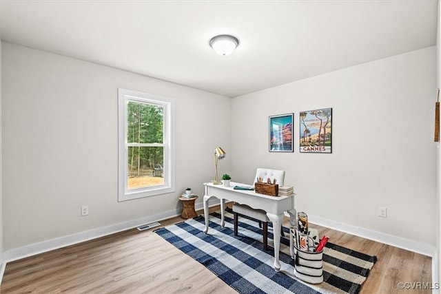 487 Deep Landing Rd, Tappahannock, VA 22560 - office area with wood finished floors and baseboards