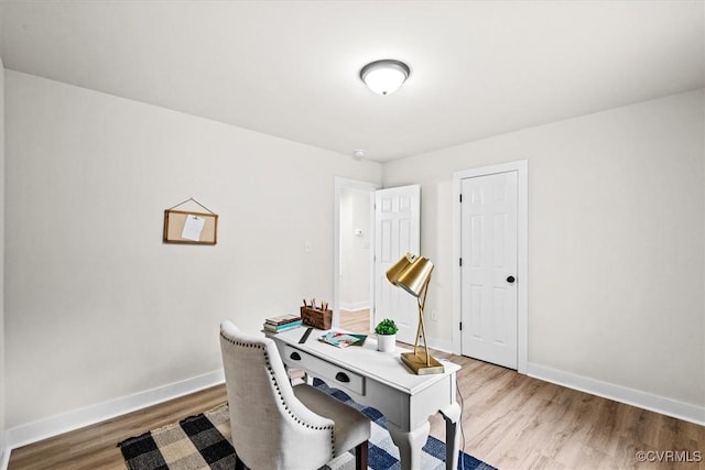 487 Deep Landing Rd, Tappahannock, VA 22560 - office area with baseboards and light wood-style flooring