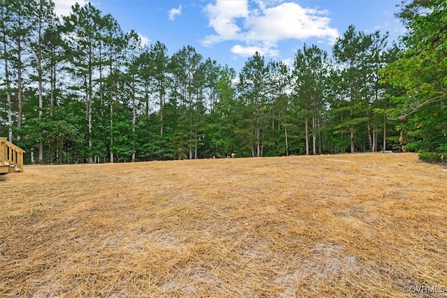 487 Deep Landing Rd, Tappahannock, VA 22560 - view of yard with a wooded view