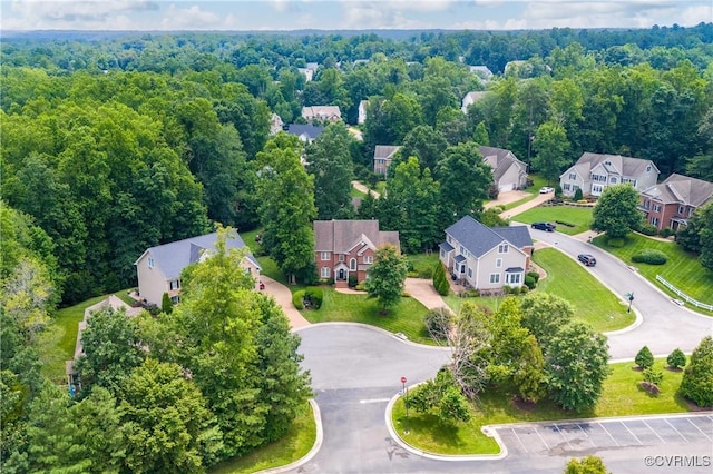 4313 Nevil Bend Turn, Moseley, VA 23120 - aerial perspective of suburban area featuring a heavily wooded area