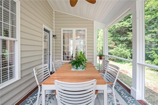 4313 Nevil Bend Turn, Moseley, VA 23120 - sunroom / solarium with vaulted ceiling, wooden walls, and healthy amount of natural light