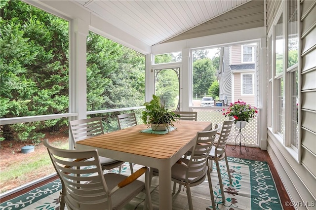 4313 Nevil Bend Turn, Moseley, VA 23120 - sunroom with vaulted ceiling and wood finished floors
