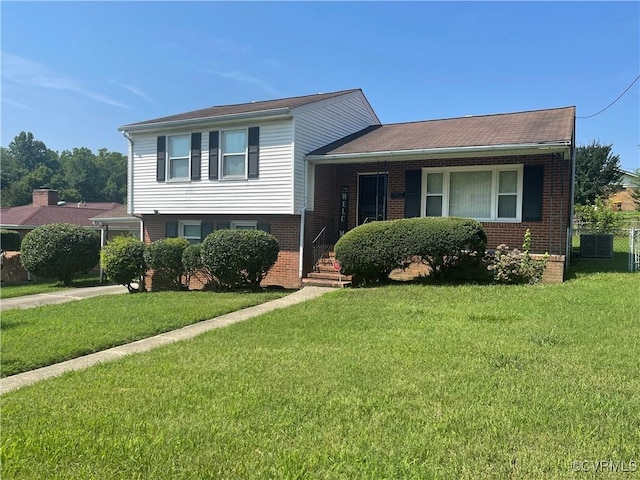 38 Spring Ct, Petersburg, VA 23803 - split level home with brick siding and a porch